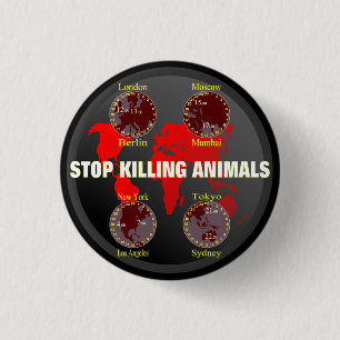 Stop killing Animals 3 Cm Round Badge