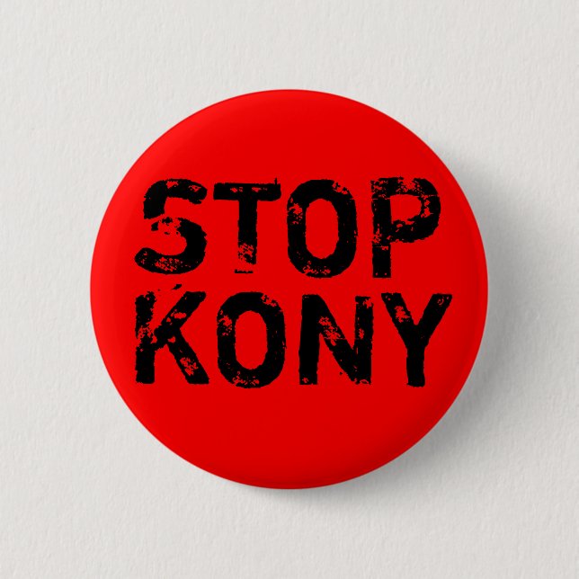 Stop Kony 6 Cm Round Badge (Front)