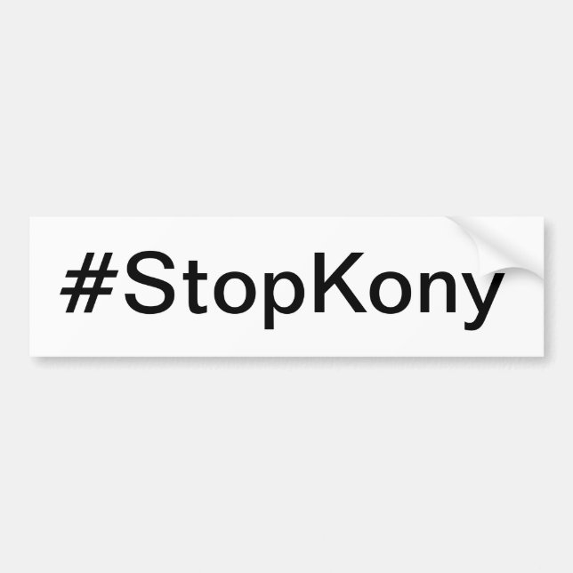 Stop Kony Bumper Sticker (Front)