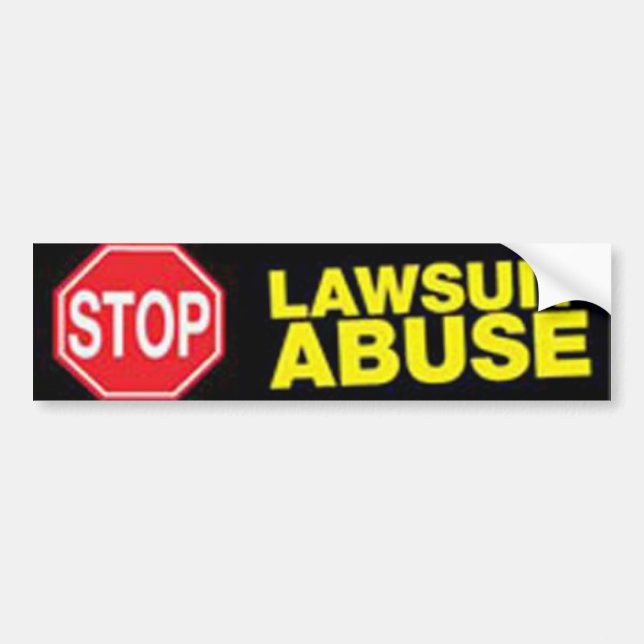 Stop Lawsuit Abuse Bumper Sticker (Front)