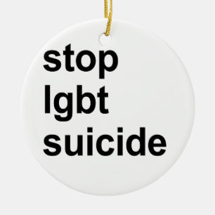 stop lgbt suicide ceramic tree decoration