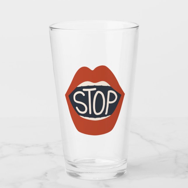 Stop Lips Glass (Front)