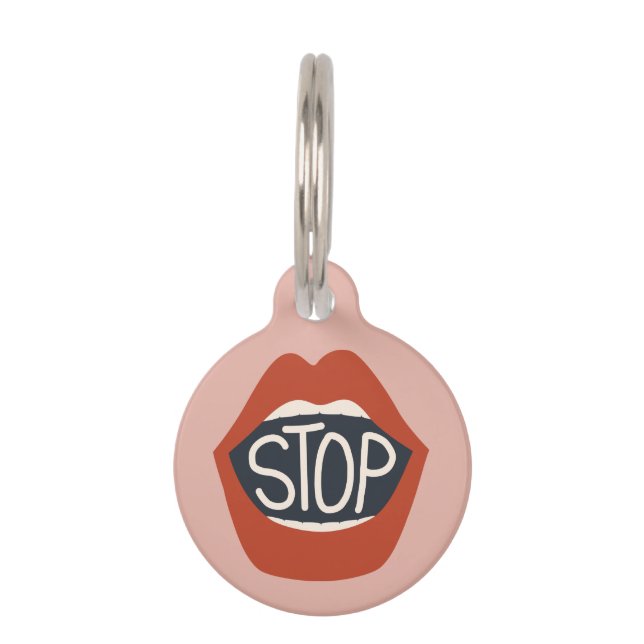 Stop Lips Pet Tag (Front)