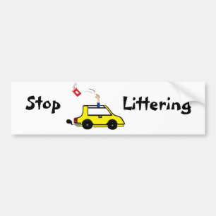 Stop Littering bumper sticker