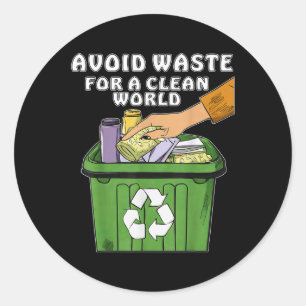 Stop Littering Nature Protection Environmental Pro Classic Round Sticker