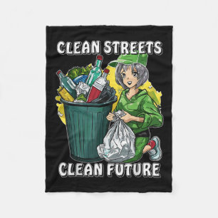 Stop Littering Nature Protection Environmental Pro Fleece Blanket