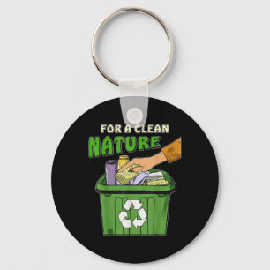 Stop Littering Nature Protection Environmental Pro Key Ring