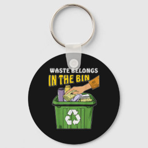 Stop Littering Nature Protection Environmental Pro Key Ring
