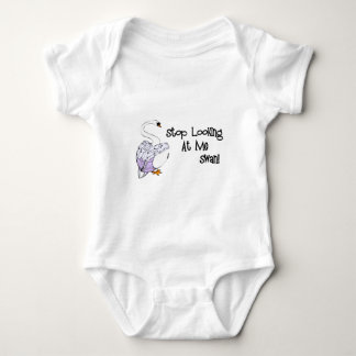 Stop Looking At Me Swan Baby Bodysuit