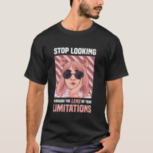 Stop Looking Lens Of Limitations Pastel Emo Goth T-Shirt