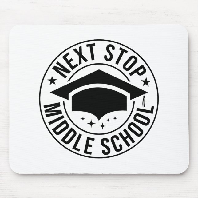 Stop Middle School Elementary School Graduation Ki Mouse Mat (Front)