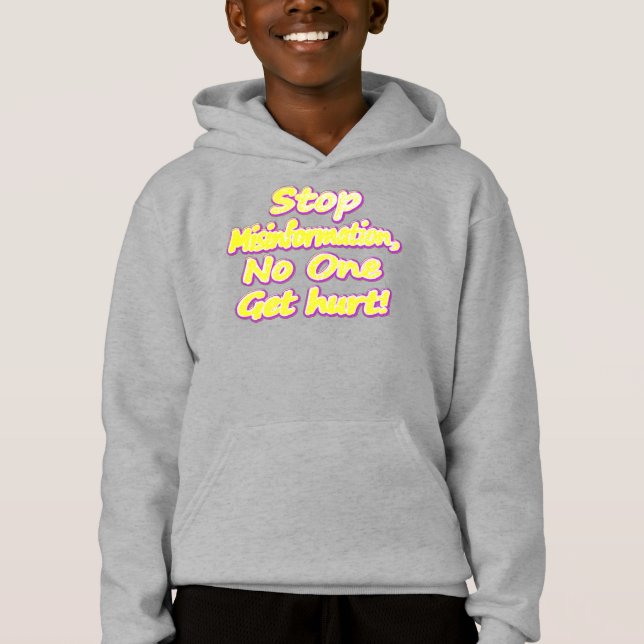 "Stop Misinformation" Cute Design. Buy Now (Front)
