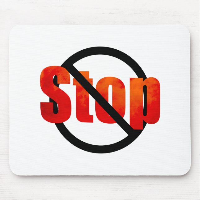 Stop Mouse Mat (Front)