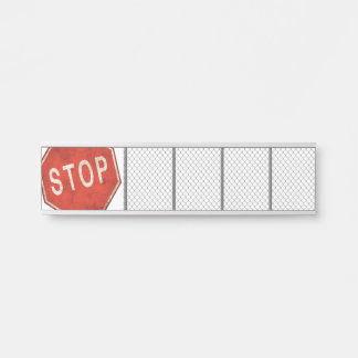 Stop nameplate