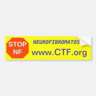 STOP NF, www.CTF.org, NEUROFIBROMATOSIS Bumper Sticker