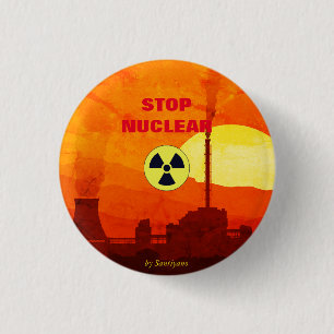 Stop Nuclear 3 Cm Round Badge