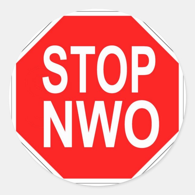 Stop NWO stickers (Front)