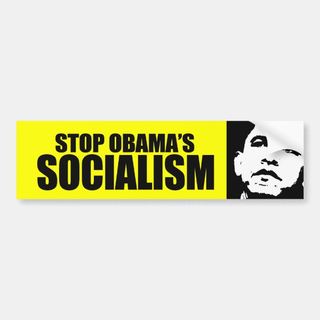 STOP OBAMA SOCIALISM BUMPER STICKER (Front)