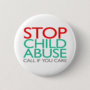 Stop or Prevent Child Abuse 6 Cm Round Badge