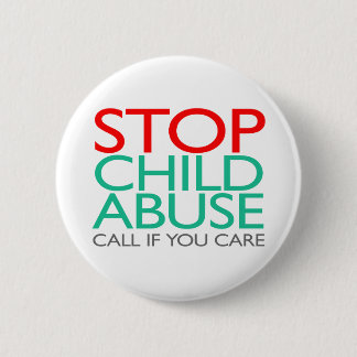 Stop or Prevent Child Abuse 6 Cm Round Badge