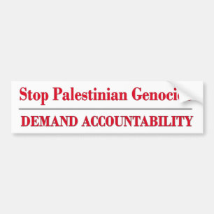Stop Palestinian Genocide Bumper Sticker