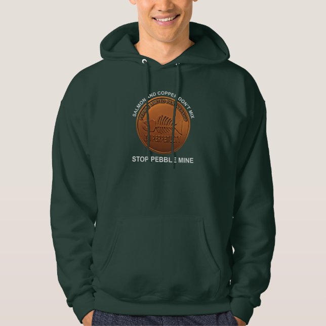 Stop Pebble Mine - Pebble Mine Penny Hoodie (Front)
