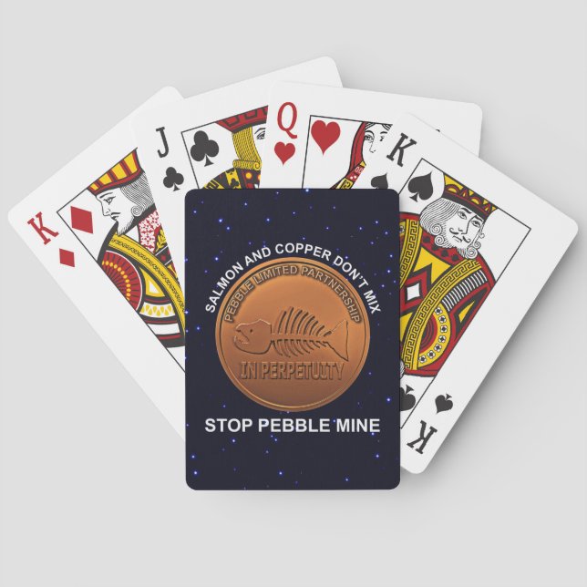 Stop Pebble Mine - Pebble Mine Penny Playing Cards (Back)