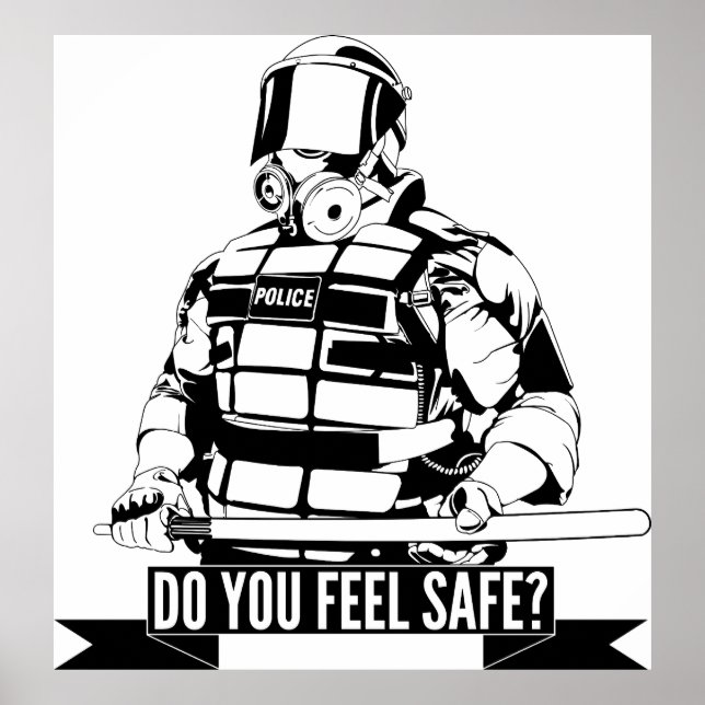 Stop Police Brutality Art for Occupy Movements Poster (Front)