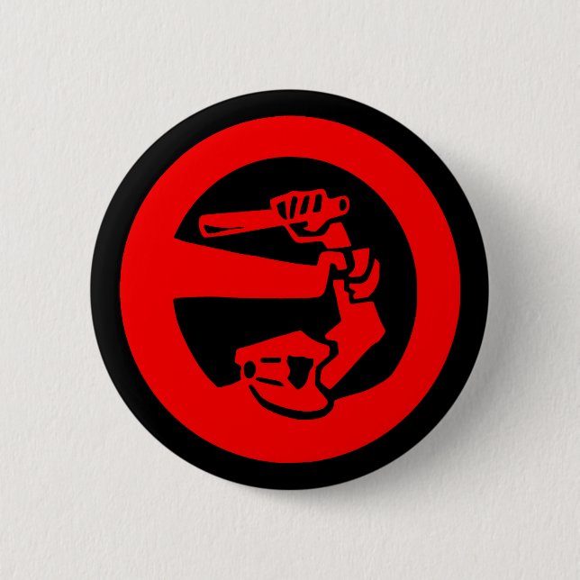 Stop Police Violence 6 Cm Round Badge (Front)