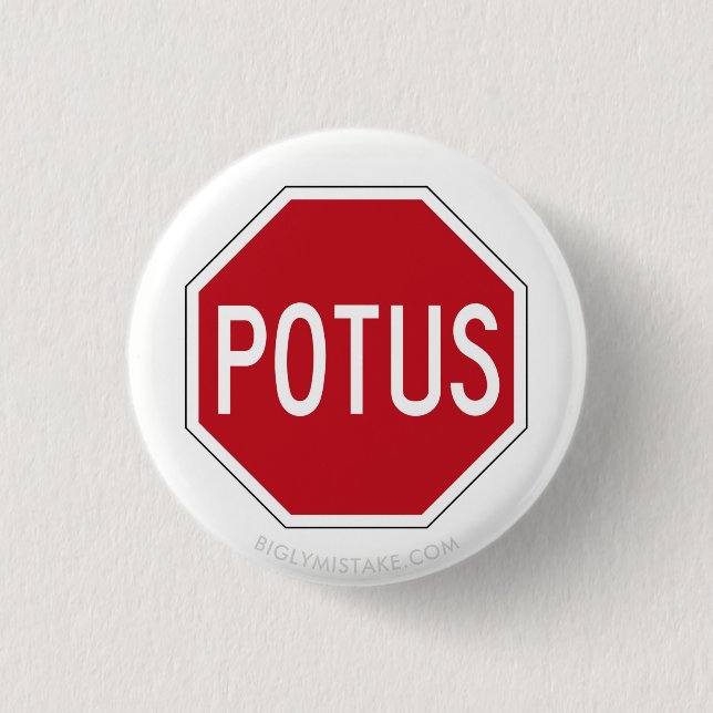STOP POTUS 3 CM ROUND BADGE (Front)