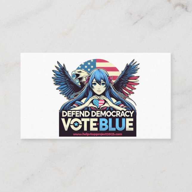 Stop Project 2025 and Agenda 47 Business Card (Front)