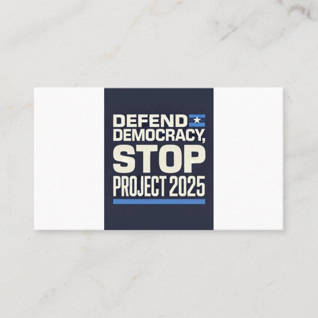 Stop Project 2025 Business Card (Front)
