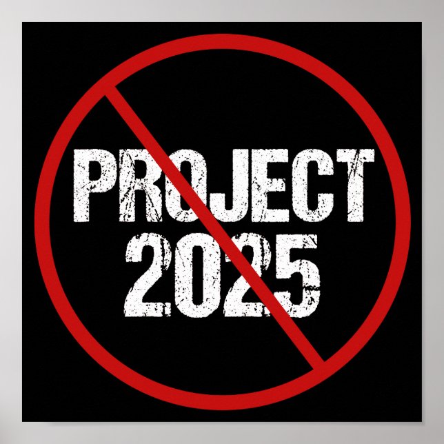 Stop Project 2025 Political Poster (Front)