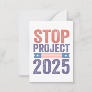 Stop Project 2025 Trump American Patroitic Card
