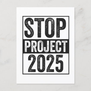 Stop Project 2025 Trump Harris American Patroitic Invitation Postcard