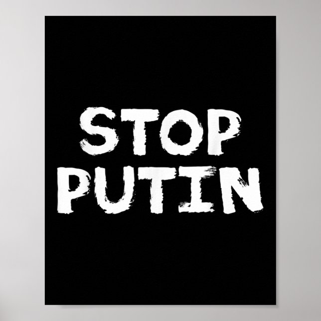 Stop Putin Anti War Protest  Poster (Front)