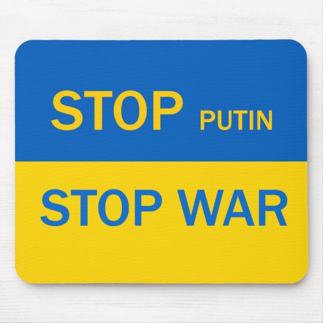 Stop Putin, Stop War Mousepad! Mouse Mat (Front)