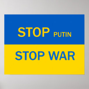 Stop Putin, Stop War Poster! Poster