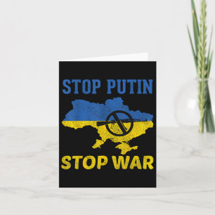 Stop Putin Stop War Stand With Ukraine Free Ukrain Card