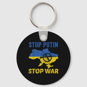 Stop Putin Stop War Stand With Ukraine Free Ukrain Key Ring
