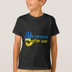 Stop Putin Stop War Support Ukraine I Stand With U T-Shirt