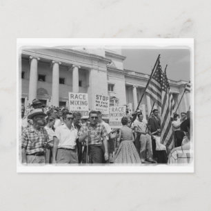 Stop Race Mixing Civil Rights Movement Protest Postcard