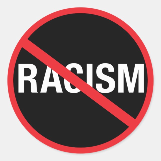 Stop Racism Classic Round Sticker (Front)