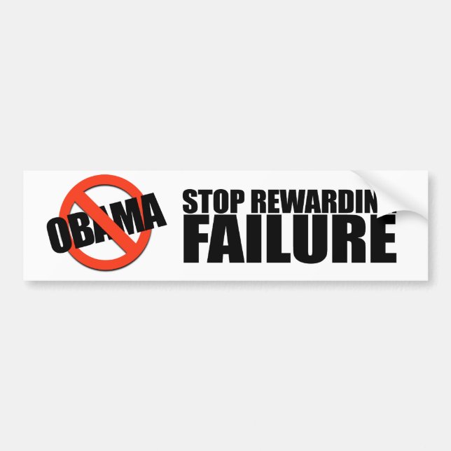 STOP REWARDING FAILURE BUMPER STICKER (Front)