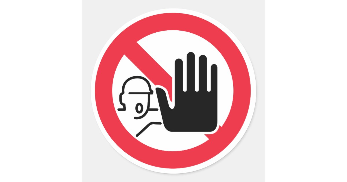 Stop rivet. rivet grows. Hand stop. Classic Round Sticker | Zazzle