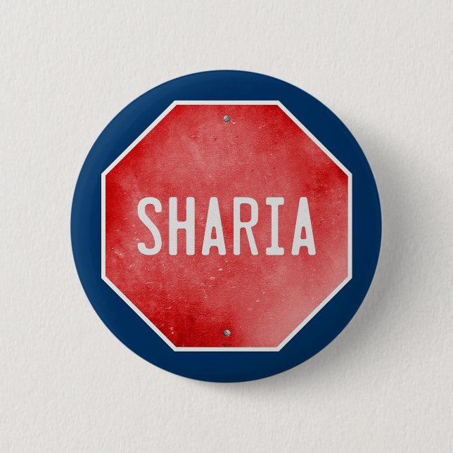 Stop Sharia 6 Cm Round Badge (Front)