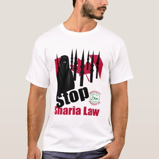 STOP SHARIA LAW (canada) T-Shirt (Front)