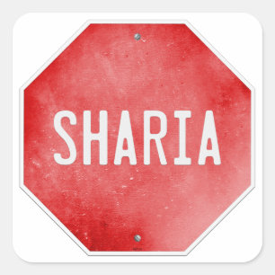 Stop Sharia Square Sticker