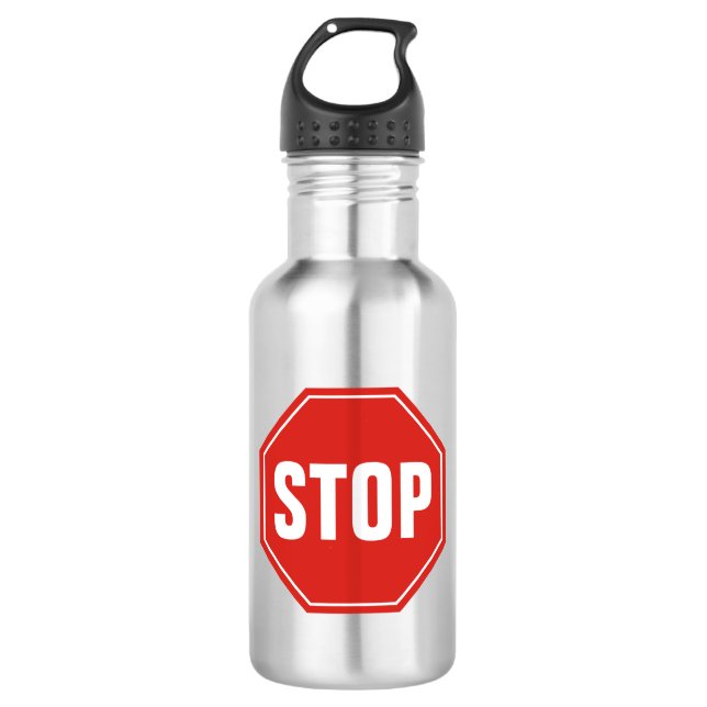 STOP Sign 532 Ml Water Bottle (Front)