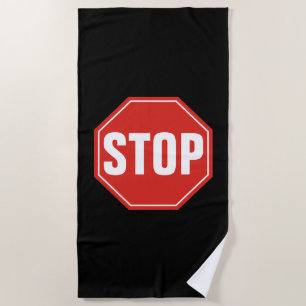STOP Sign Beach Towel